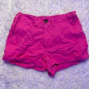 Pink jean shorts